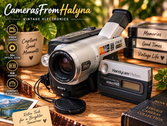 Sony CCD-TRV 208E PAL Videohi8 / Video Camera Recorder / Vintage