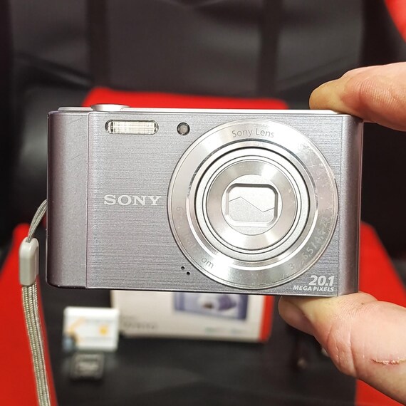 Sony Cybershot DSC-W810 20.1MP Digital Camera Silver SD 8 GB