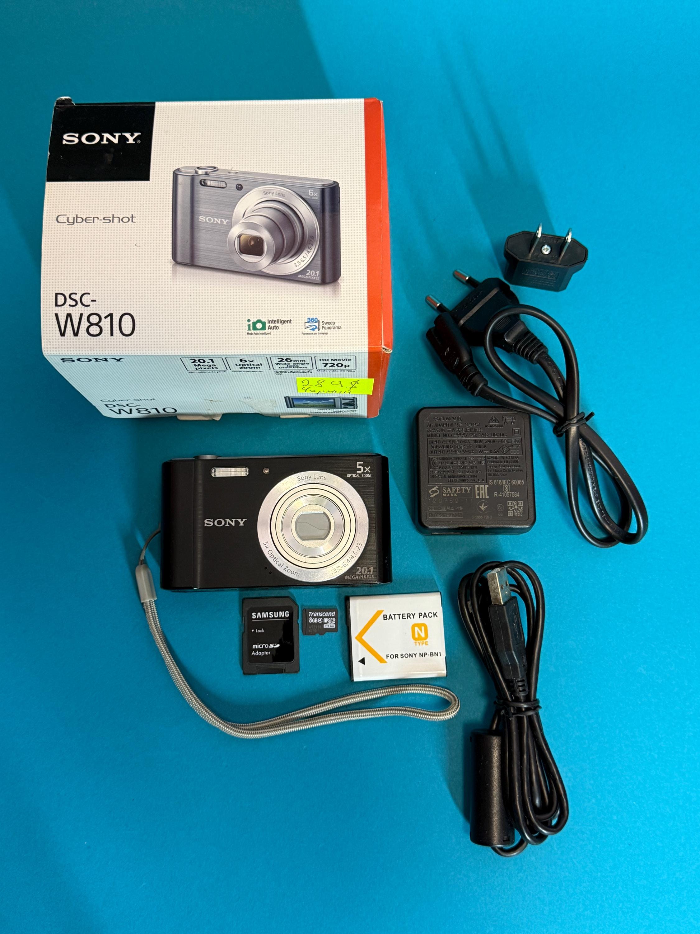 Sony Cybershot DSC-W810: 20.1MP - Black Digital Camera (SD 8GB) - Etsy