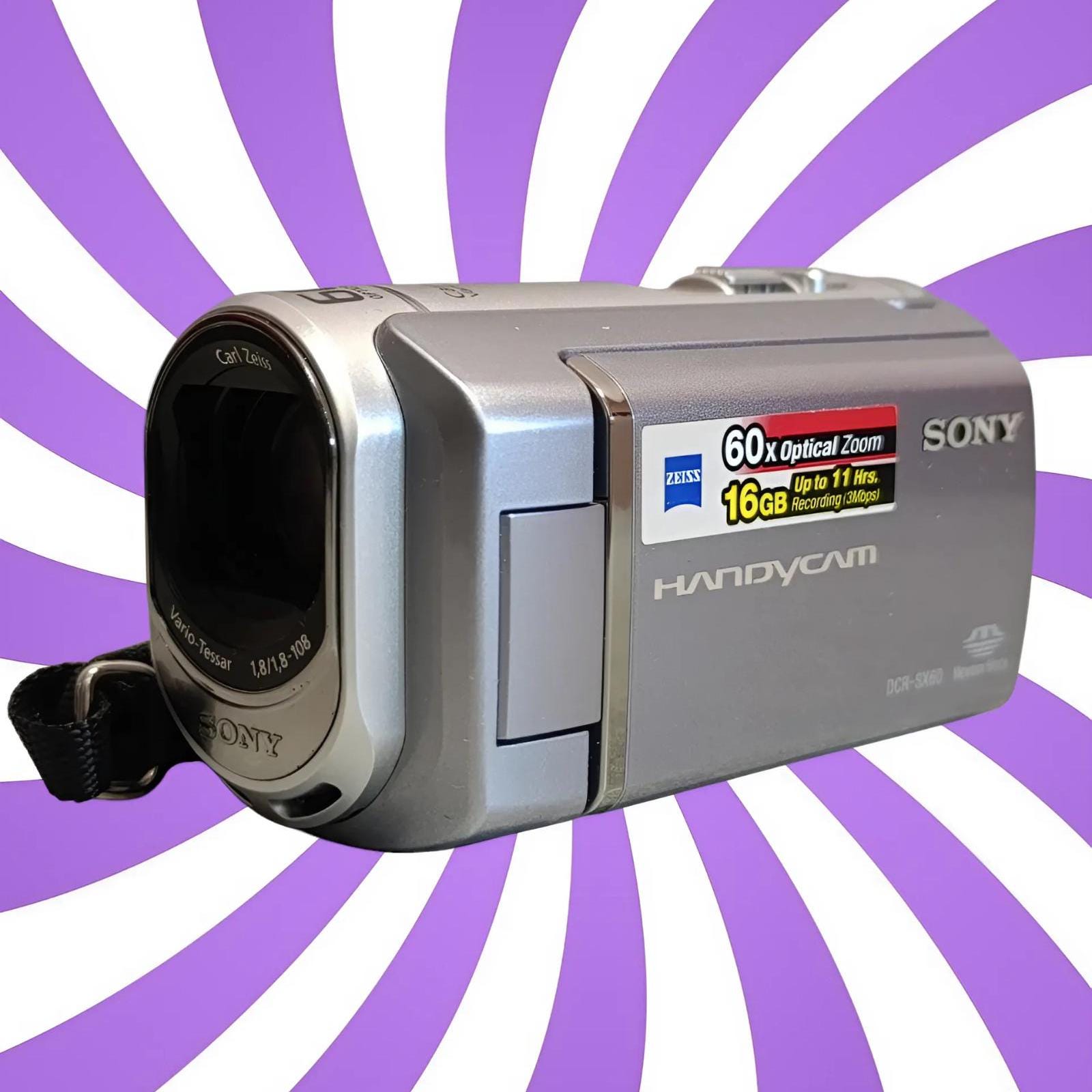 Sony Handycam DCR-SX60 Camcorder Video Camera 16gb (working) W