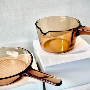 ビジョン アンバーガラス キャセロール 耐熱セット フライパン 4点