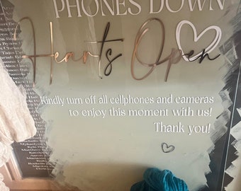 Cartello da cerimonia Unplugged in acrilico personalizzato