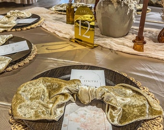 Segnaposto per menu di nozze personalizzato