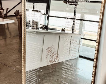 Custom wedding seating chart