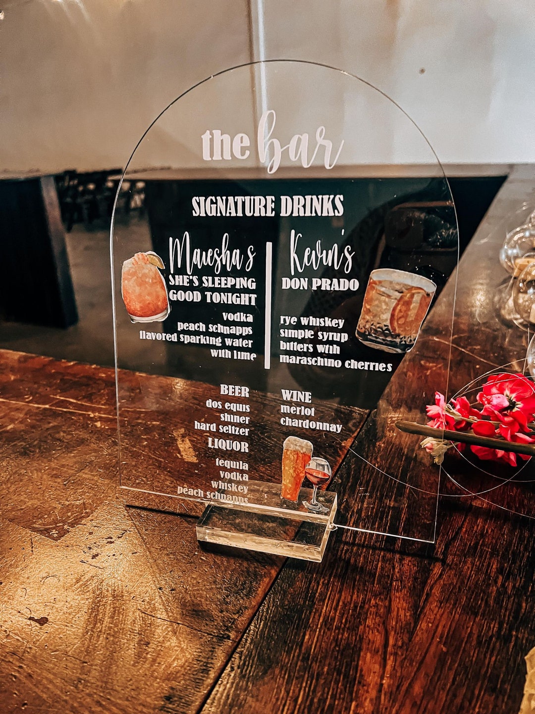 Custom Arched Bar Sign - Etsy