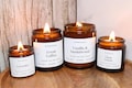 Handmade Scented Soy Candles with Wooden Wicks by WickHarmony in 60g, 120g, 180g, 250, 500g size for a Cozy, Relaxing Ambience |Perfect Gift