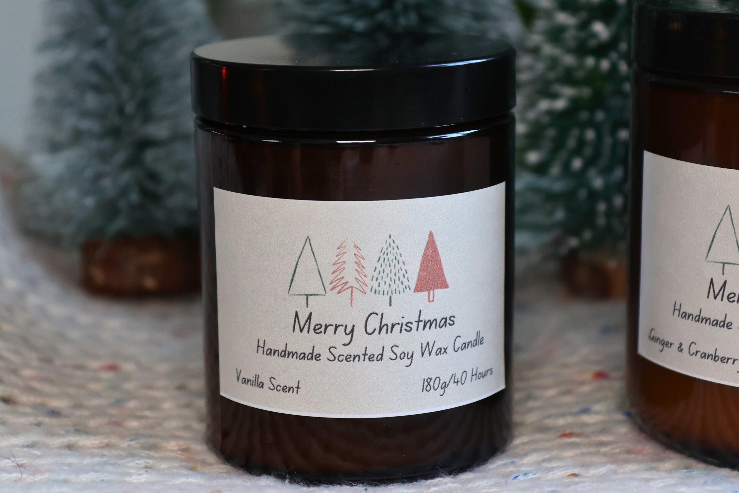 Handmade Christmas Soy Wax Candle | Festive Holiday Scents - Etsy UK