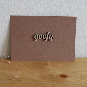Einzelkarte A6 / Grußkarte/ Kraftpapier Goofy