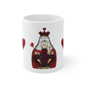 King Of Hearts Ceramic Coffee Mug 11oz Alice In Wonderland Art
