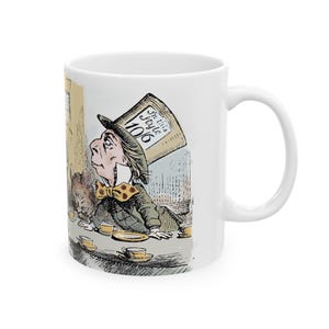 Alice In Wonderland Coffee Mug 11 oz Mad Hatter Tea Party Ceramic