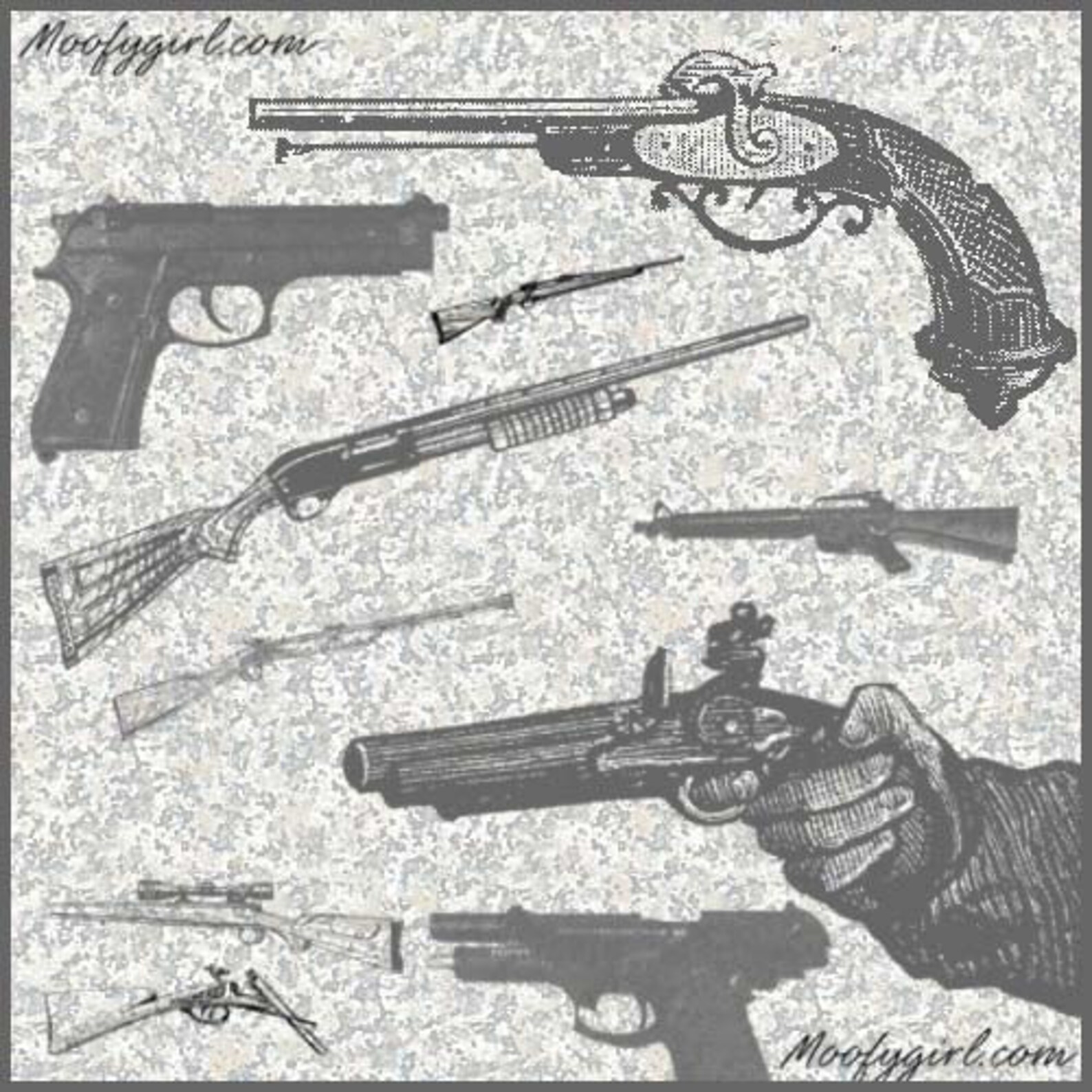 Guns Rifles Firearms Brushes Brush Set PS Creative Etsy