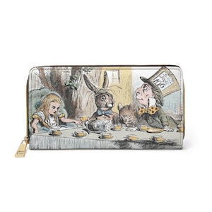 Alice In Wonderland Faux Leather Zipper Wallet