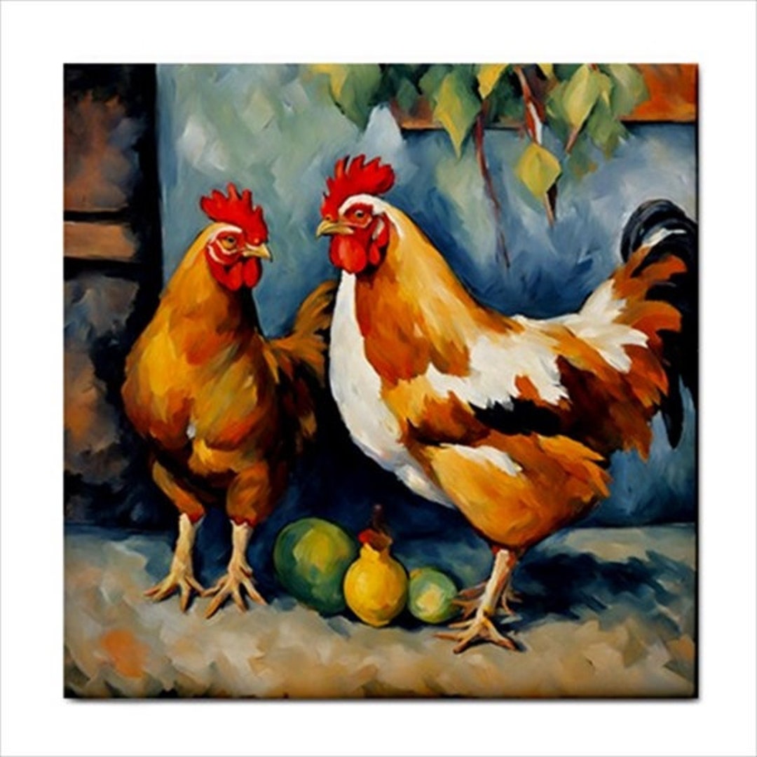 Chickens Ceramic Tile Art Backsplash Home Wall Decor - Etsy