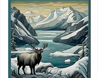 Arctic Landscape Ceramic Tile Art Backsplash Home Wall Decor 4.25x4.25 Inches