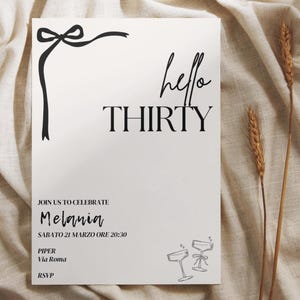 Hello Thirty - Invito Digitale di compleanno