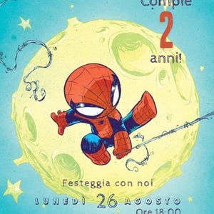 INVITO DIGITALE COMPLEANNO bimbo Spiderman, per whatsapp e tutti i canali social!