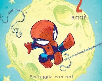 DIGITAL BIRTHDAY INVITATION for a Spiderman boy, for WhatsApp and all social media channels!