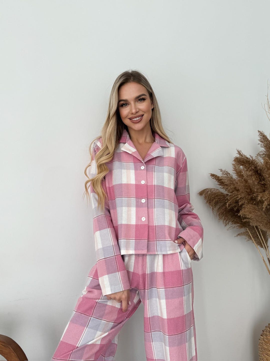 Farmhouse Womens Long Sleeve Pajama Tops Chicken Pajamas Woman