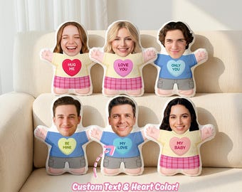 Custom Face Photo Pillow - Personalized 3D Stuffed Doll, Photo Humanoid Cushion, Boyfriend Birthday Gift, Long Distance Gift