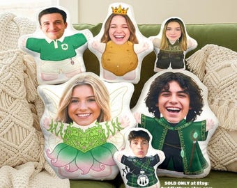Customized Face Photo Pillow - DIY Cute Girl Plush Pillow, Couple Toys Dolls, St Paddys Day, Irish Holiday Home Decor