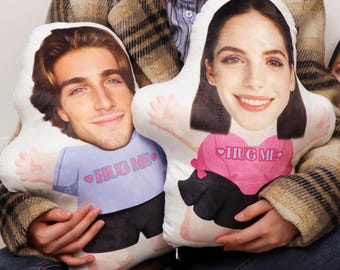 Personalized Photo Pillow: Custom Plush Humanoid Cushion, Funny Couple Toys Dolls, Boyfriend Birthday Gift, Couple Gift