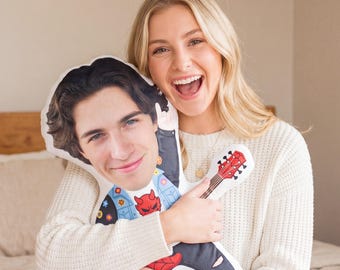 Personalized 3D Stuffed Doll - Customized Face Pillow , Photo Humanoid Cushion , Boyfriend Birthday Gift , Gift for Couples