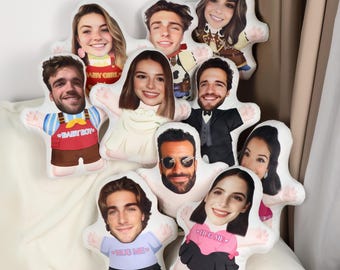 Spersonalizowana poduszka dla lalki ze zdjęciem twarzy｜Poduszka pluszowa dla uroczej dziewczyny DIY｜Prezenty dla osób w związkach na odległość｜Prezent urodzinowy dla chłopaka