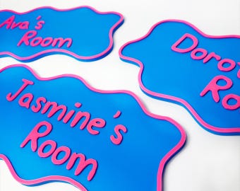 Gepersonaliseerd bord met varkensnaam | Op maat gemaakt 3D-geprint slaapkamerbord | Avontuurlijke stijl | Decoratiebord kinderkamer | Leuke en vrolijke cadeaus voor jongens/meisjes