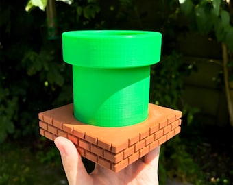 Pipe Toilet Brush Stand | 3D Printed Bathroom Decor | Video Game Inspired Style | Bathroom Accessories | Fun Gifts