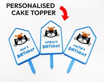 Personalised Jellycat Name Cake Topper | Custom 3D Printed Birthday Party Decoration