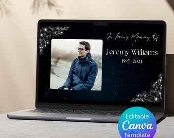 Funeral Slideshow, Celebration of Life Video, Memorial Slideshow, Memorial Video, Memorial Slideshow, Editable, Minimalistic Memorial Video