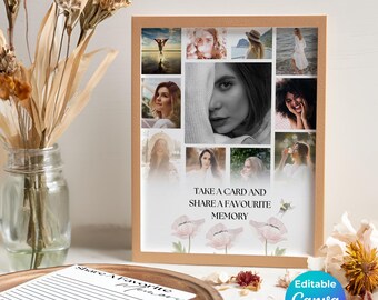 Share a Memory Card Template, Personalized Favorite Memory, Memorial ...