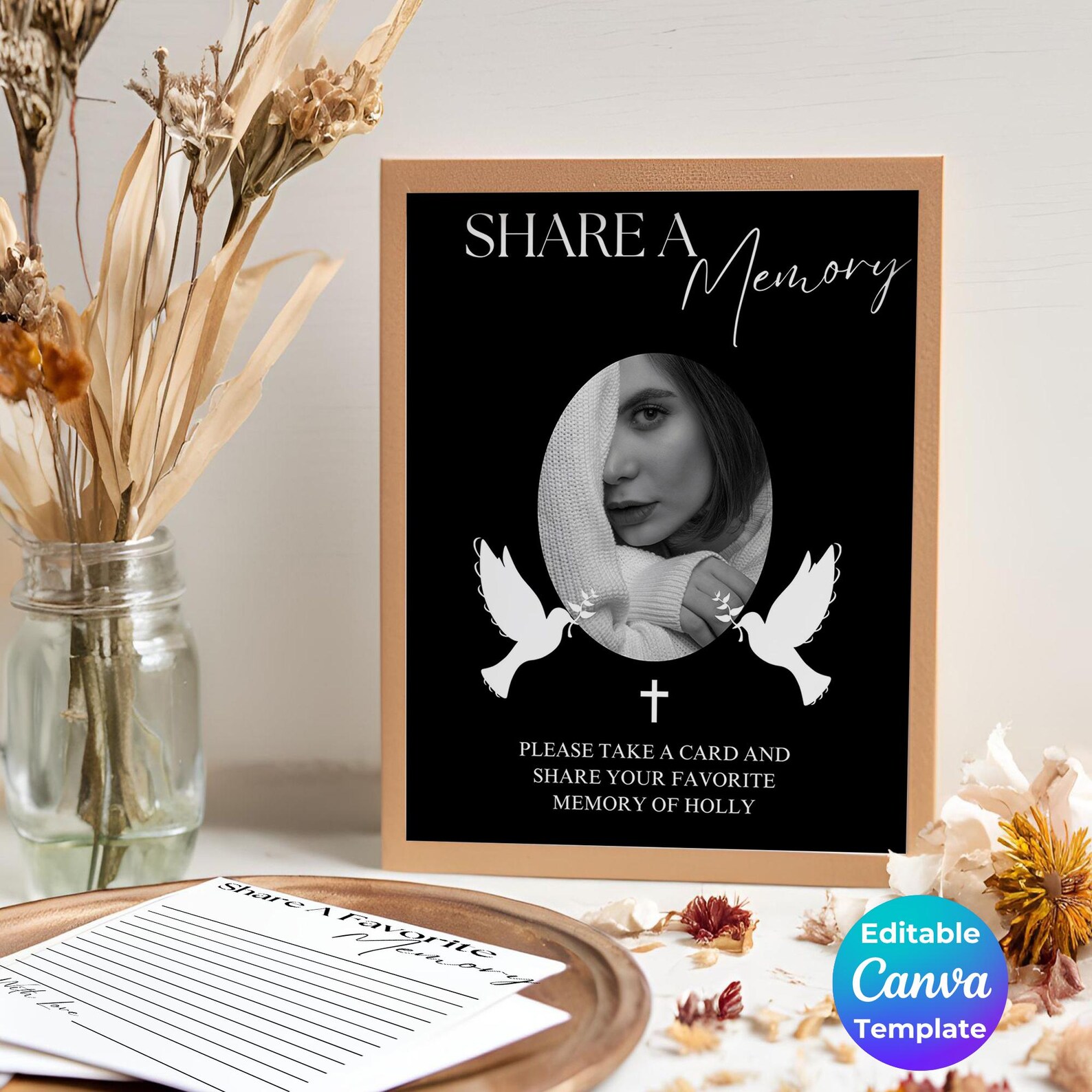 Share a Memory Card Template, Personalized Favorite Memory, Memorial ...