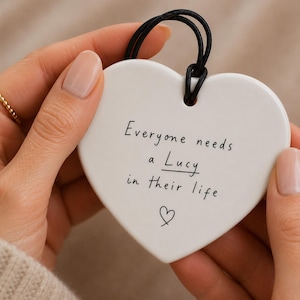 Personalised Ceramic Heart Gift | Custom Name Keepsake | Gift for Best Friend | Sister Gift | Birthday Gift | Thoughtful Present