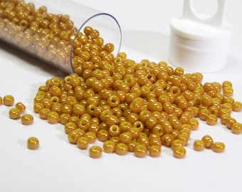 Tuscan Orange TOHO Lustered Glass Seed Beads spice yellow from TOHO size 11o