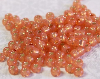 Opal Cantaloupe Orange size 11o Gilt Lined TOHO seed beads