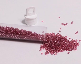 Silver Lined Mauve. Pink TOHO size 15o Seed Beads - approximately 10 grams