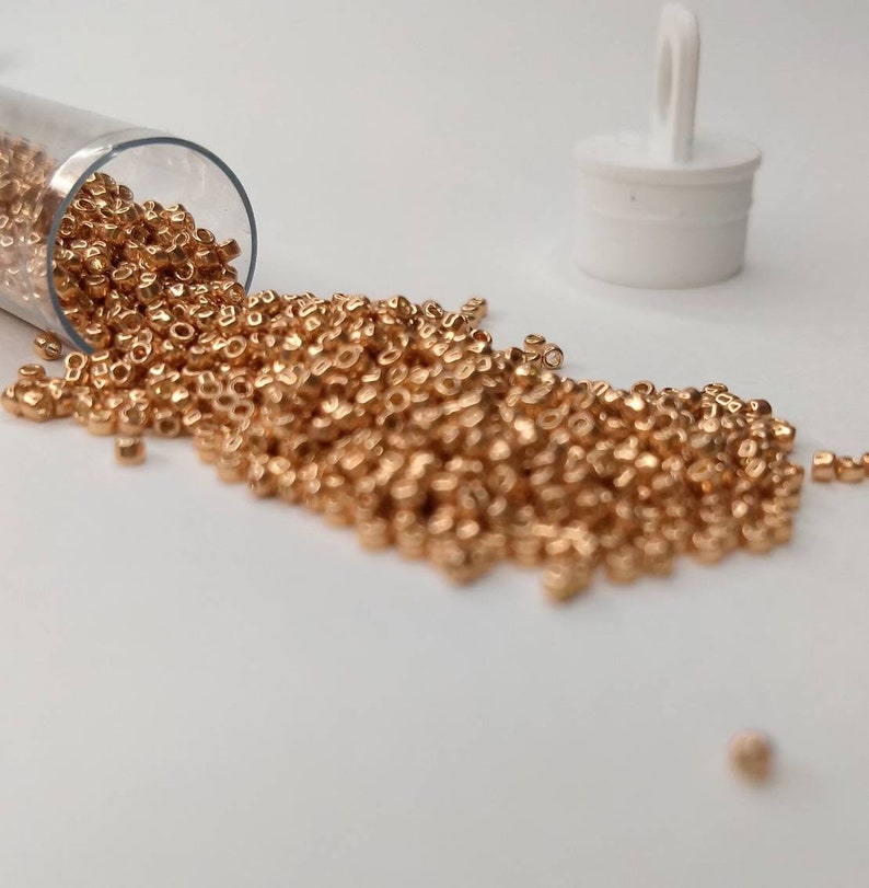 Galvanized Sweet Blush Gold size 11 TOHO Seed Beads Permafinish image 1