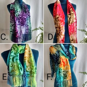 Bespoke Silk Velvet Devore Scarf Custom Dyed for You