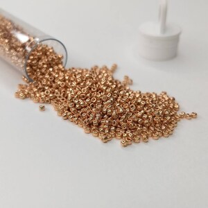 Galvanized Sweet Blush Gold size 11 TOHO Seed Beads Permafinish image 3