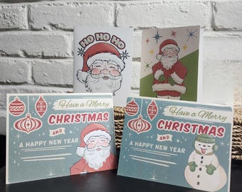 Vintage Retro Weihnachtsgruß-Karten Bündel | Karten | Postkarten