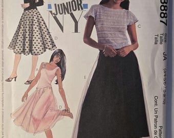 McCalls NYNY Junior Skirt & Top sets - sewing pattern 3887 - Multiple styles