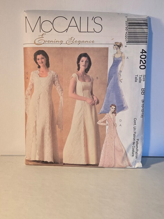 Mccalls Evening Dress Pattern 4020 - Multiple Style - Sewing Pattern - Etsy