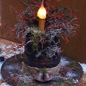 Primitive and Grungy Snowman Hat Lamp, EPattern, Instant Download...Perfect for the Entire Winter/Holiday Season