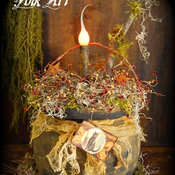 Primitive Witches Cauldron Lamp