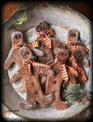 Primitive Style Gingerbread Recipe Cards Set #2 | Pack Of 12