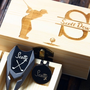 Custom Engraved Divot Tool, Golf Divot Repair Tool, Ball Marker Gift Set, Personalized Groomsmen Golf Gift