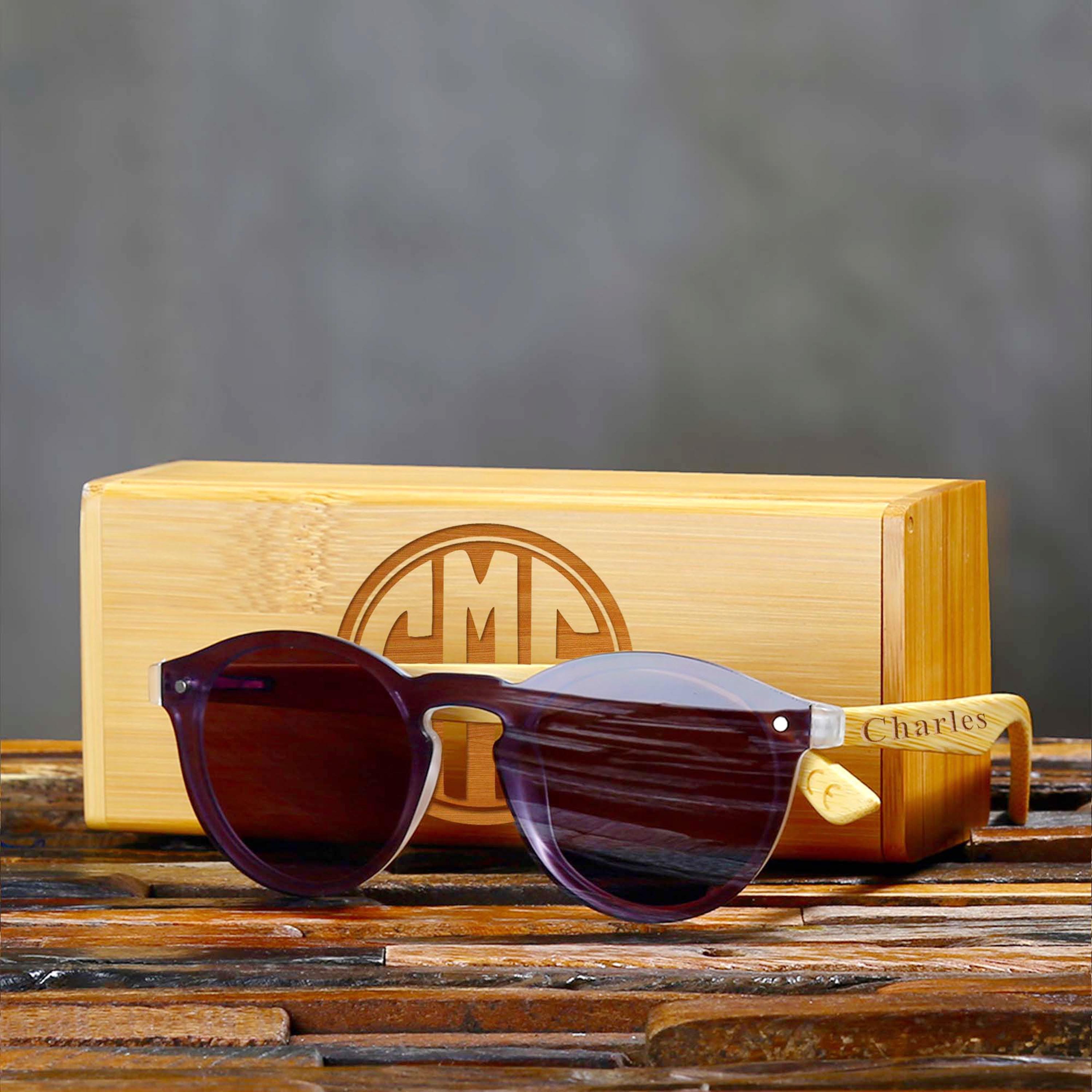 Personalisierte Bambus Sonnenbrille: Individuell graviertes Holz Trauzeugen  Geschenk - Etsy.de
