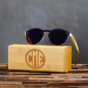 Personalized Bamboo Sunglasses: Custom Engraved Wood Groomsmen Gift