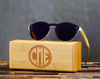 Personalized Bamboo Sunglasses: Custom Engraved Wood Groomsmen Gift
